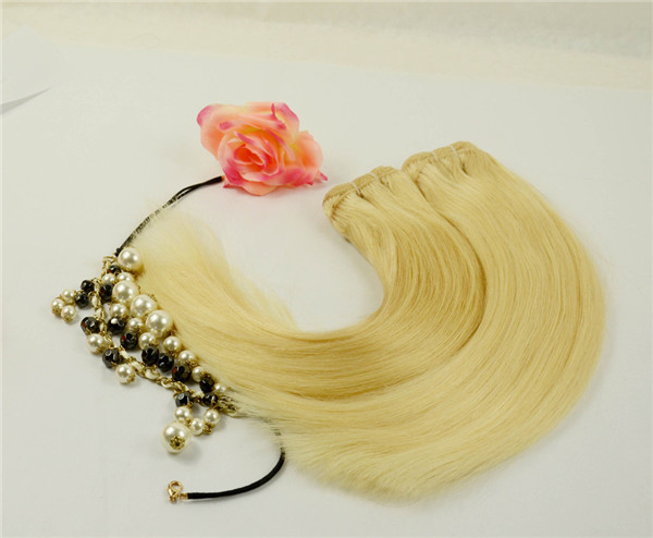 European light yellow hair weft hair extension XS020